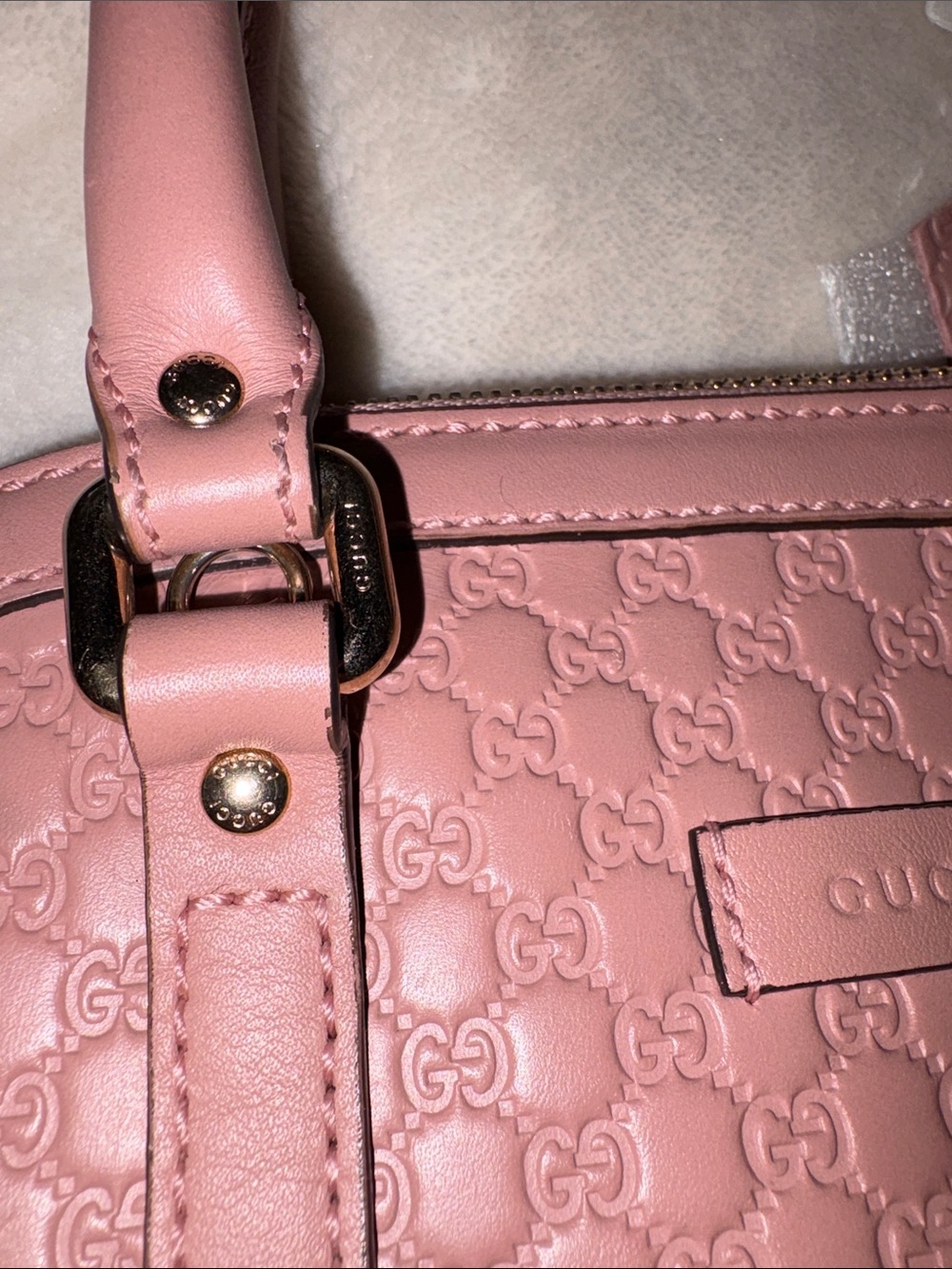 Gucci Pink mini dome bag with authenticity and crossbody strap - Picture 9 of 9